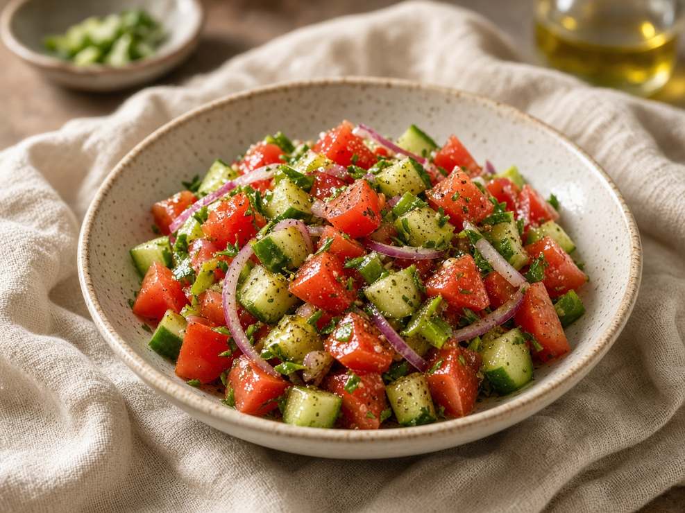 Acılı Ekmek Salatası